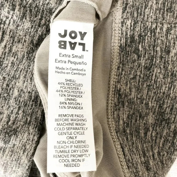 Joy Lab Women's Grey Sports Bra Size XS - Picture 3 of 3